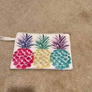 Colorful pineapple wristlet